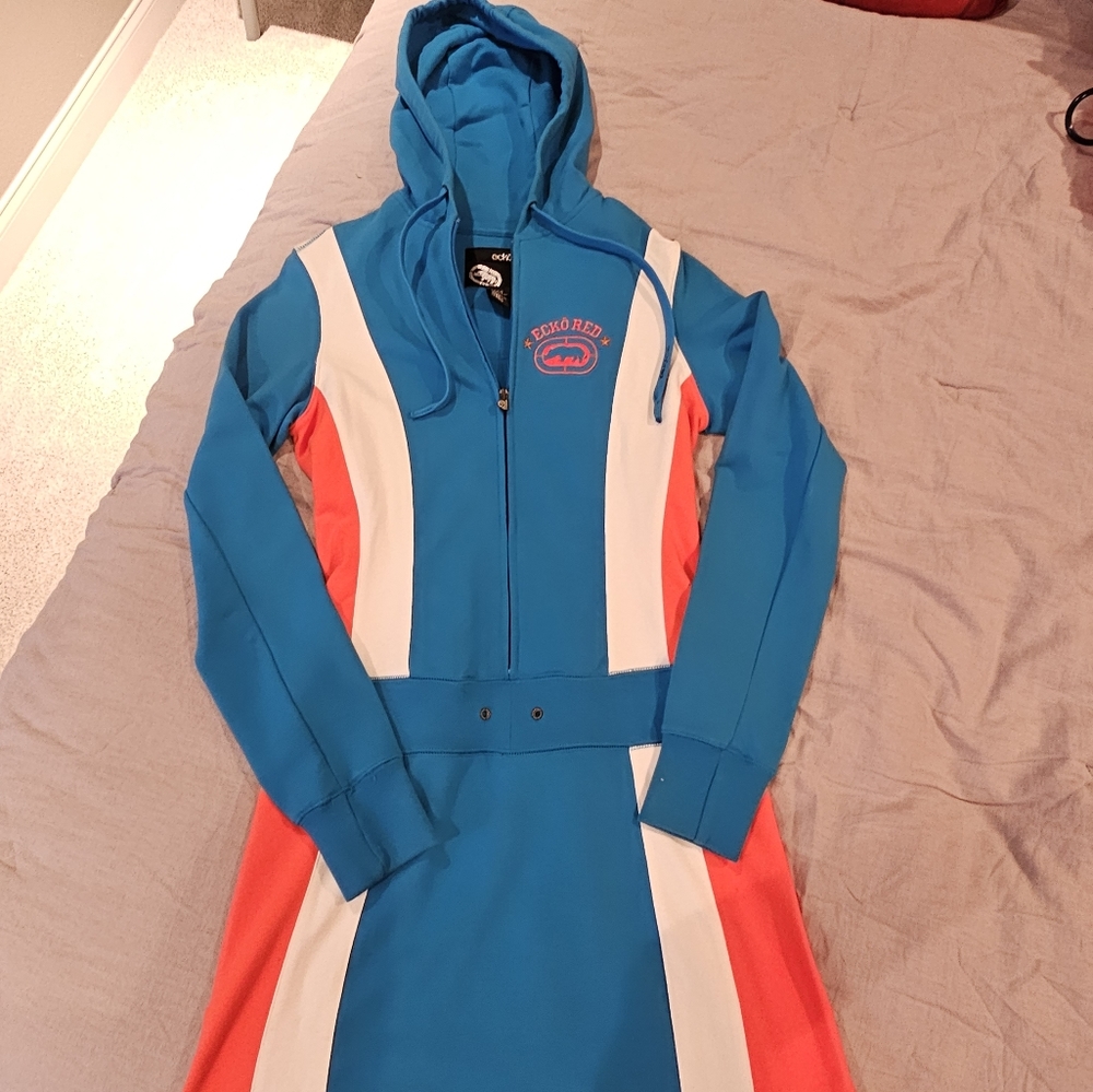 Ecko Red Sweatshirt Dress RARE sz Small